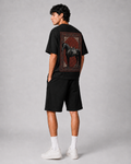 "Black Horse Rug" Oversized Back-Print Tee