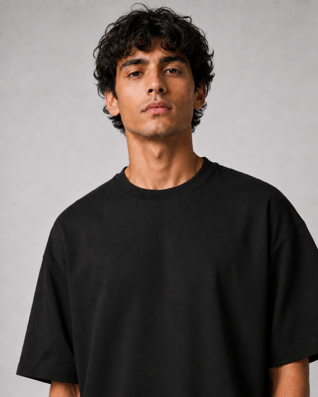 "Black Horse Rug" Oversized Back-Print Tee