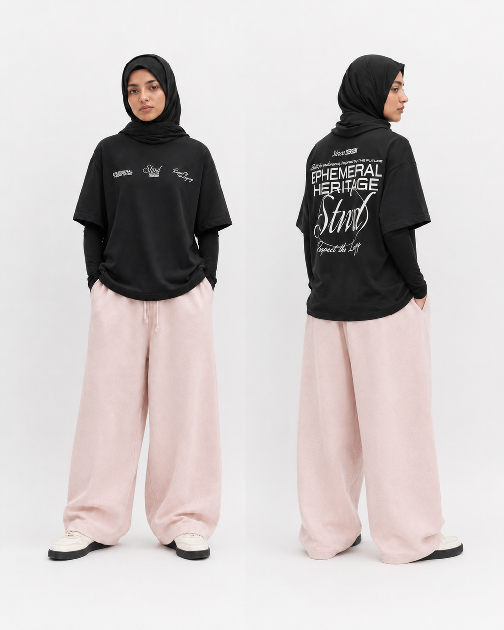 "Ephemeral Heritage" 100% Organic Cotton Streetwear Tee – Women