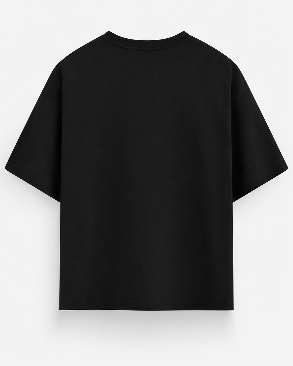 Fine Jersey Gothic Calligraphy Print Drop Shoulder T-Shirt
