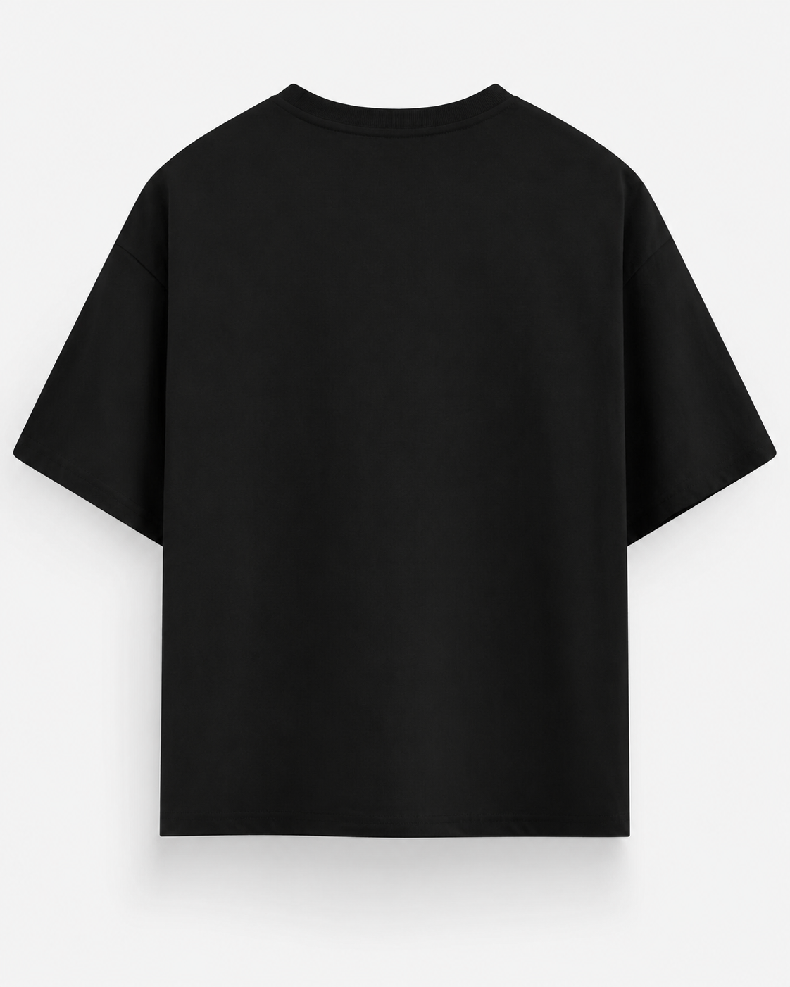 Fine Jersey Gothic Calligraphy Print Drop Shoulder T-Shirt